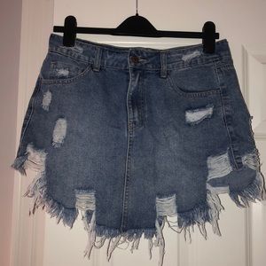 Jean mini skirt